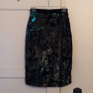 TOPSHOP sequin pencil skirt
